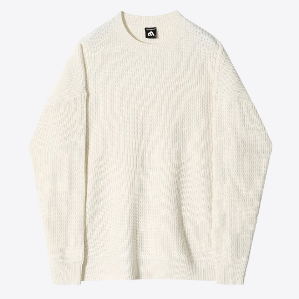 Bizra Ribbed Crew Neck Sweater