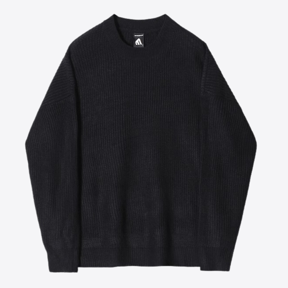 Bizra Ribbed Crew Neck Sweater