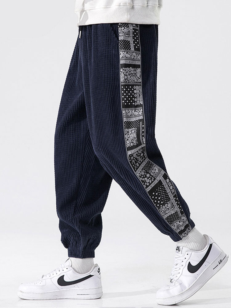 Soft Corduroy Paisley Pants