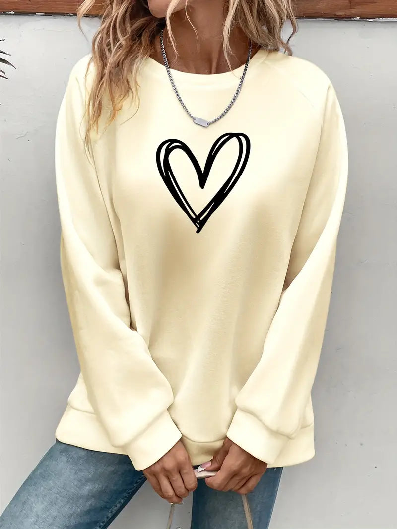 Azula Heart Print Sweater