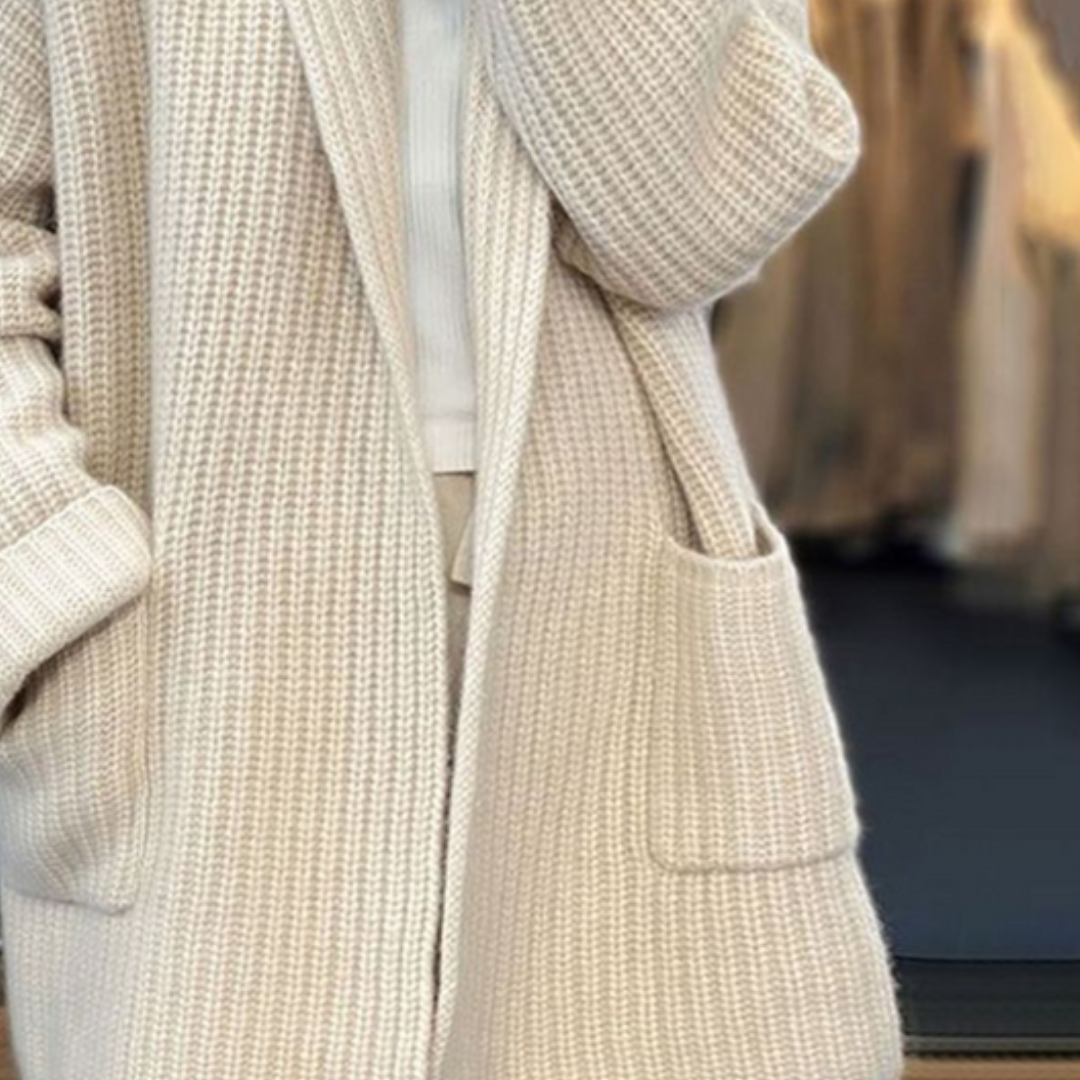 Oversized Soft Ribbed Knitted Cardigan