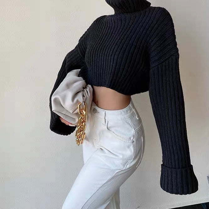 Rafali Cropped Sweater Top