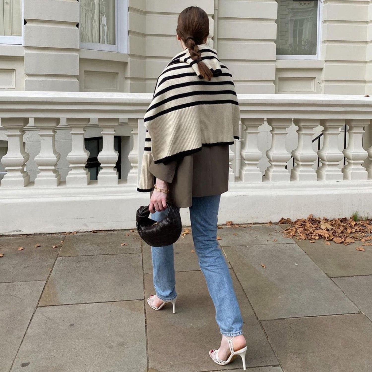 Jenna Striped Split Sweater