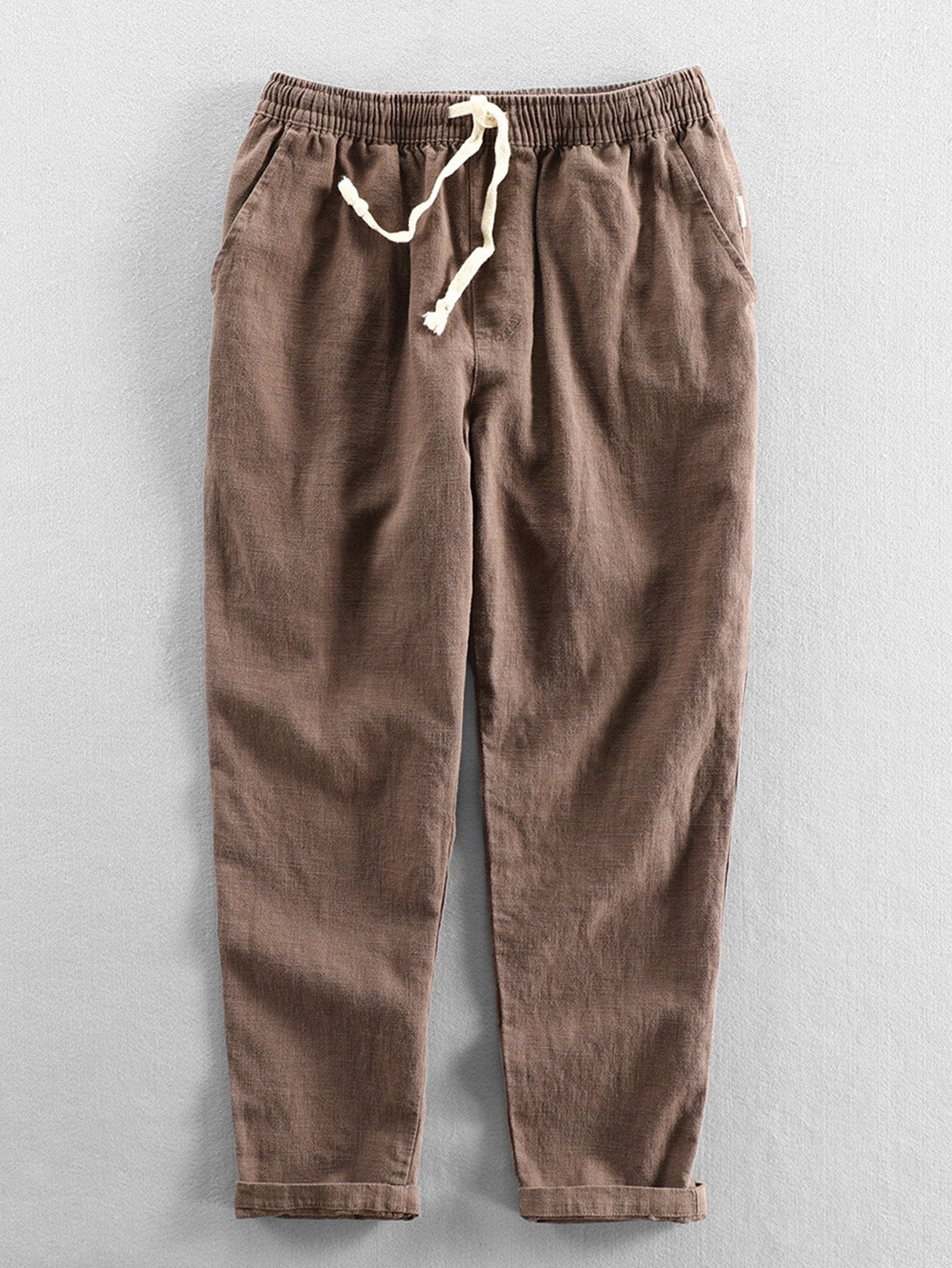 Classic Linen Cotton Cropped Pants