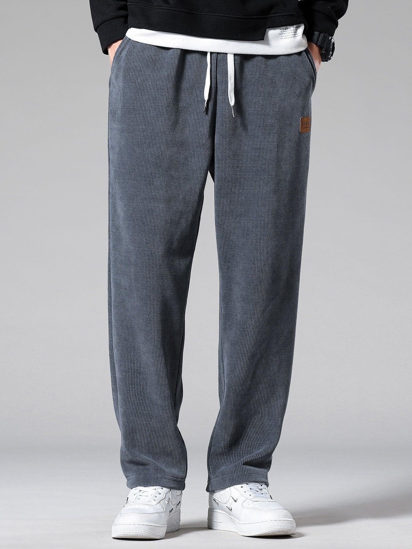 Relaxed Straight Leg Corduroy Pants