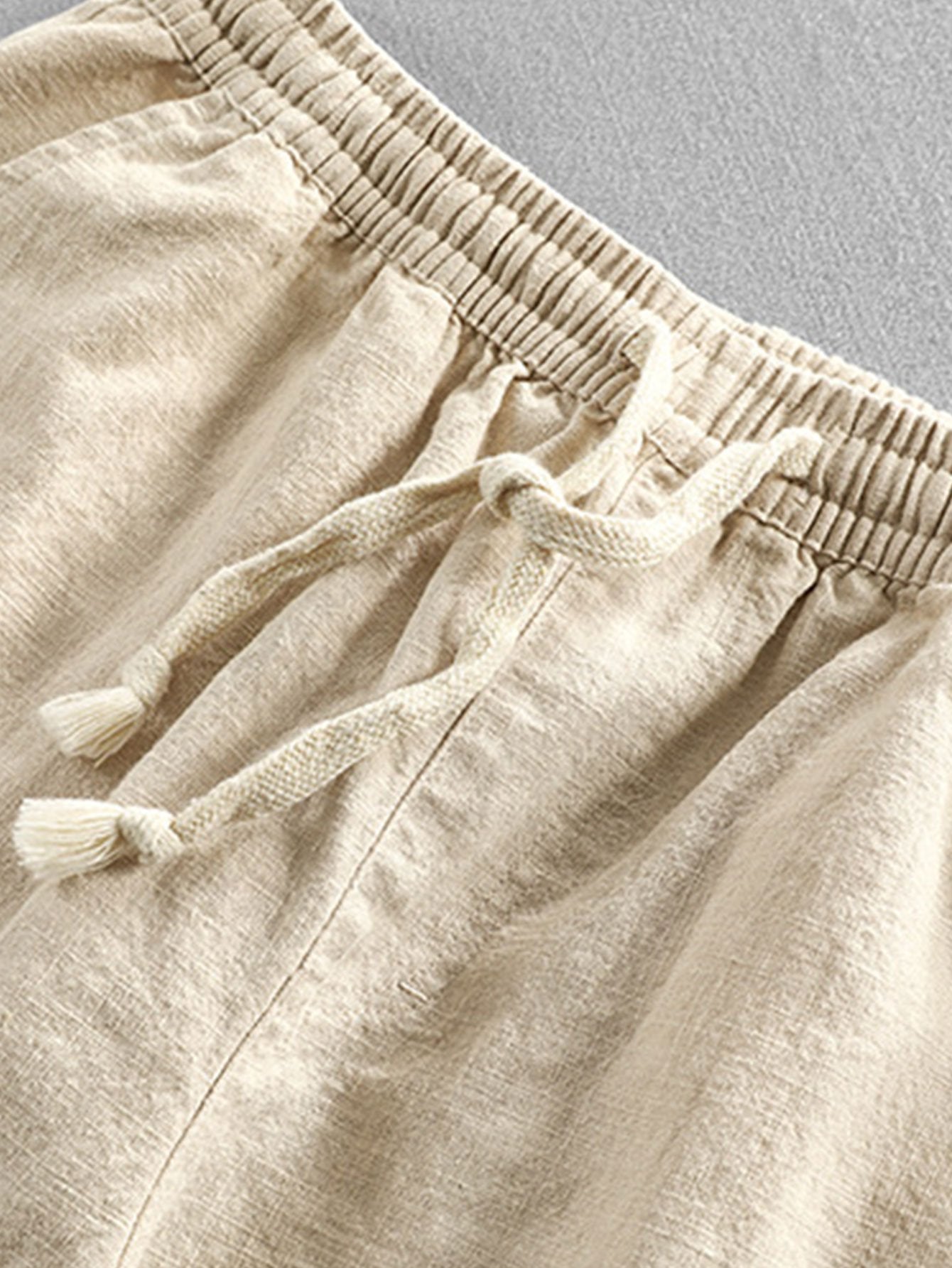 Classic Linen Cotton Cropped Pants