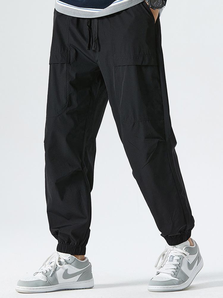 Raydon Elastic Waist Parachute Cargo Pants