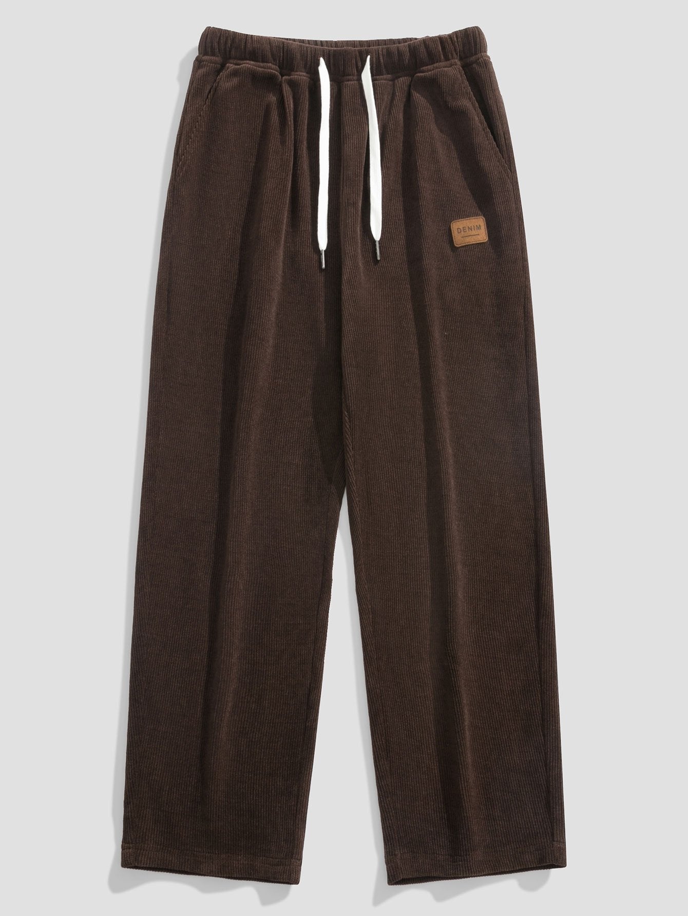 Relaxed Straight Leg Corduroy Pants