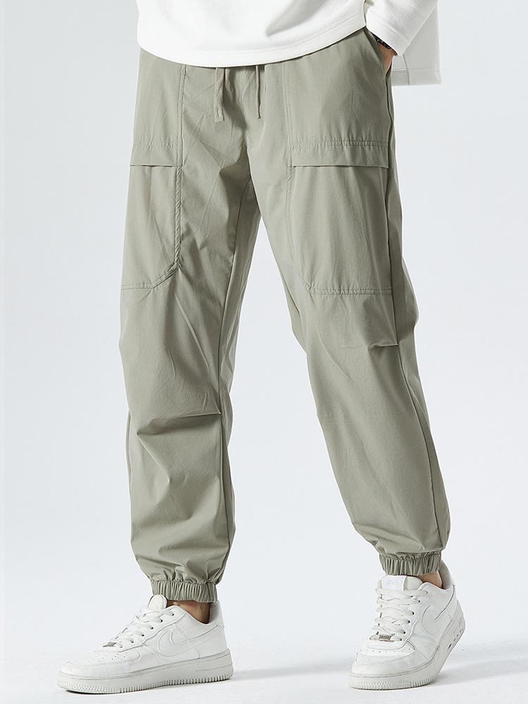 Raydon Elastic Waist Parachute Cargo Pants