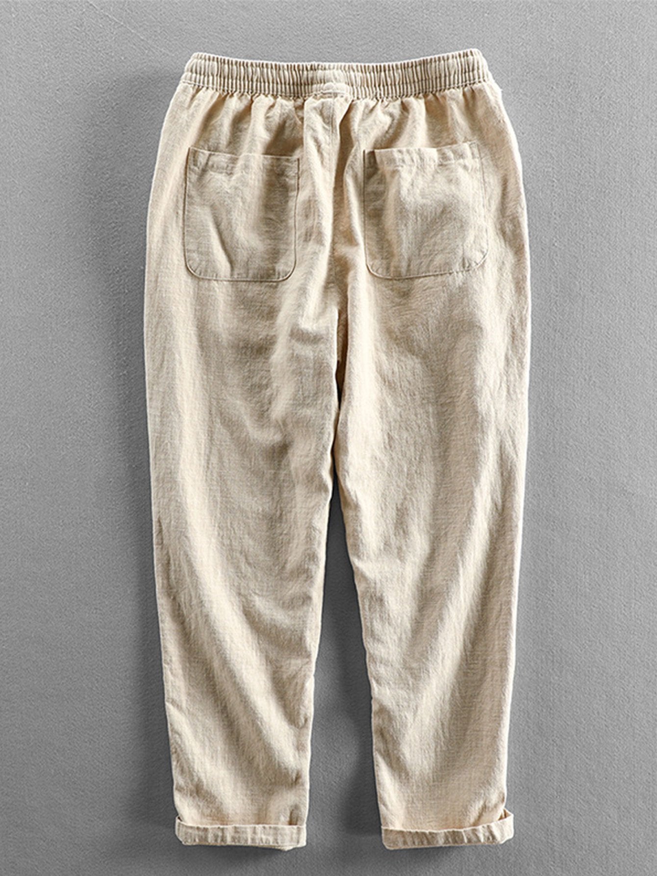 Classic Linen Cotton Cropped Pants