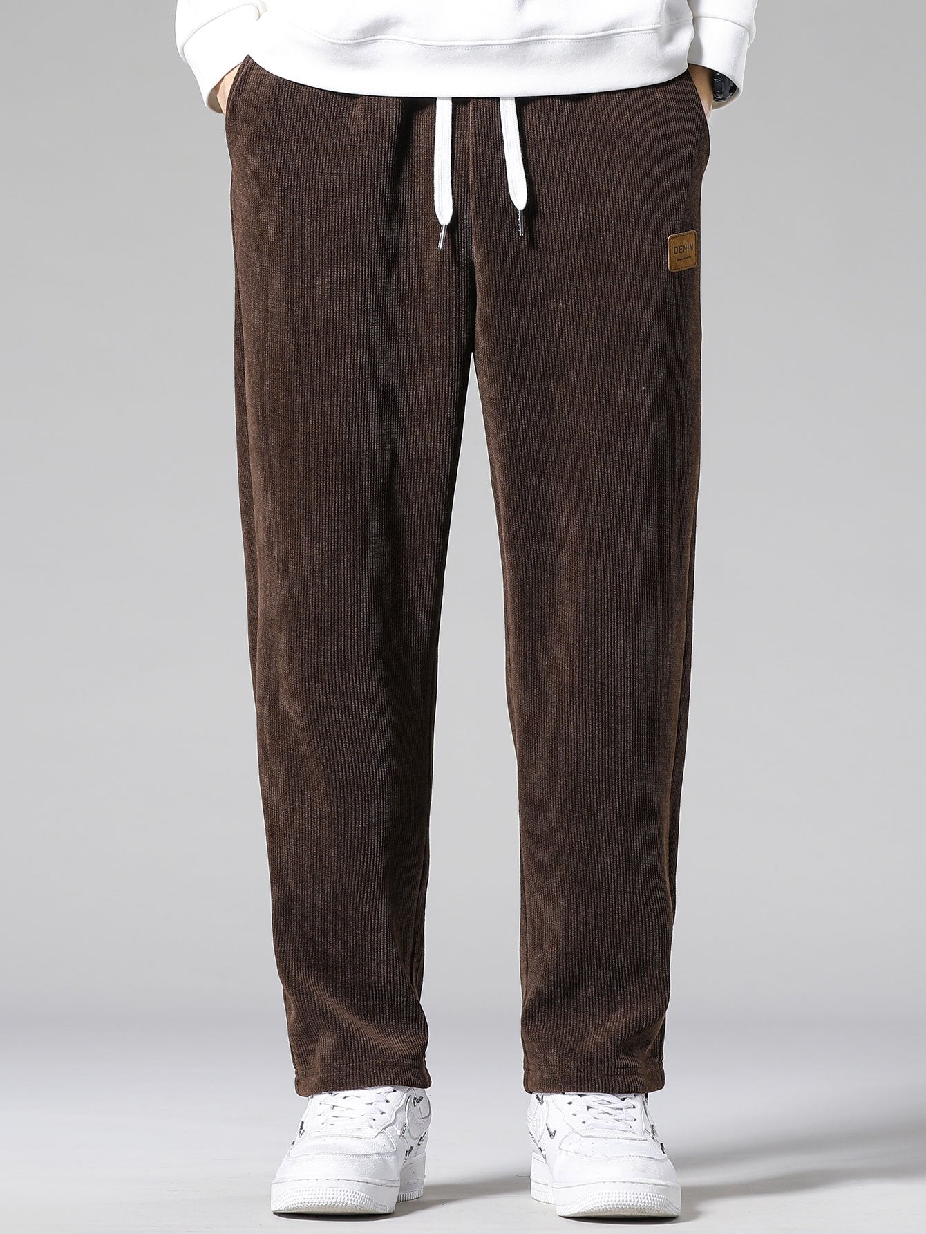 Relaxed Straight Leg Corduroy Pants