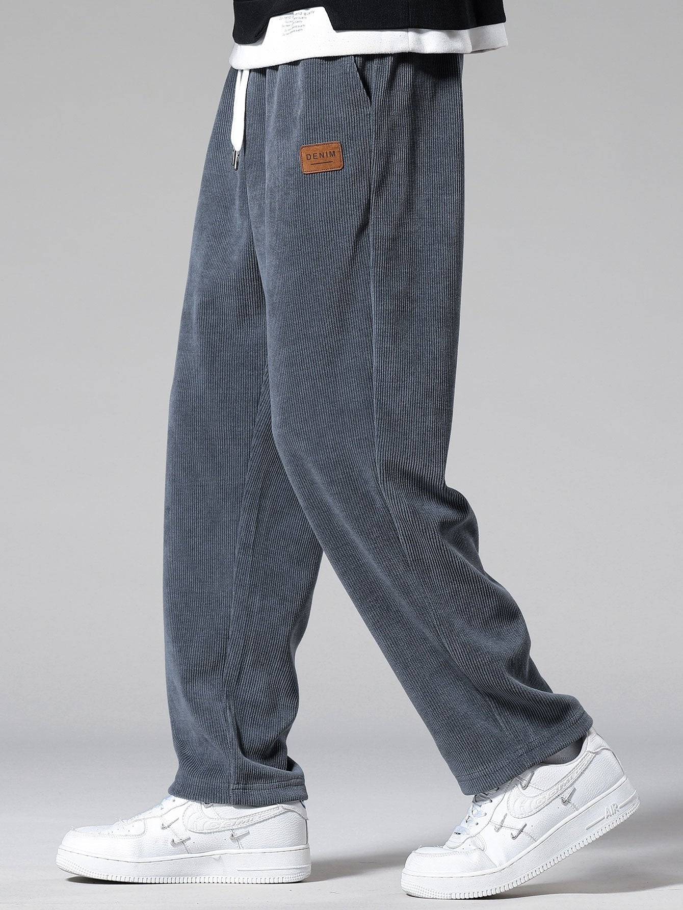 Relaxed Straight Leg Corduroy Pants