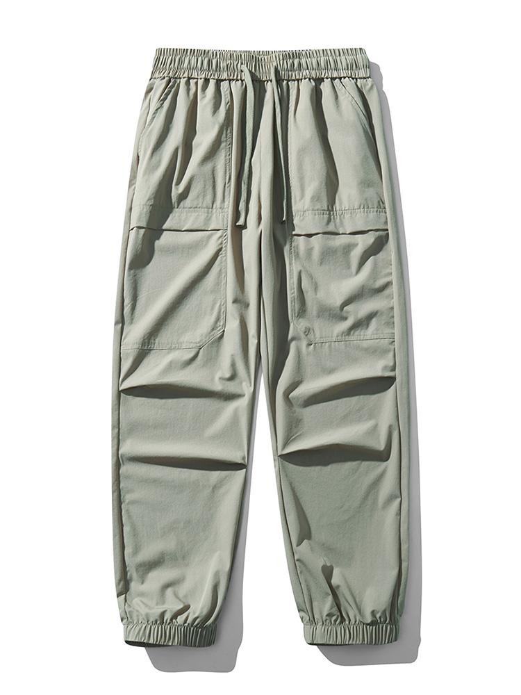 Raydon Elastic Waist Parachute Cargo Pants