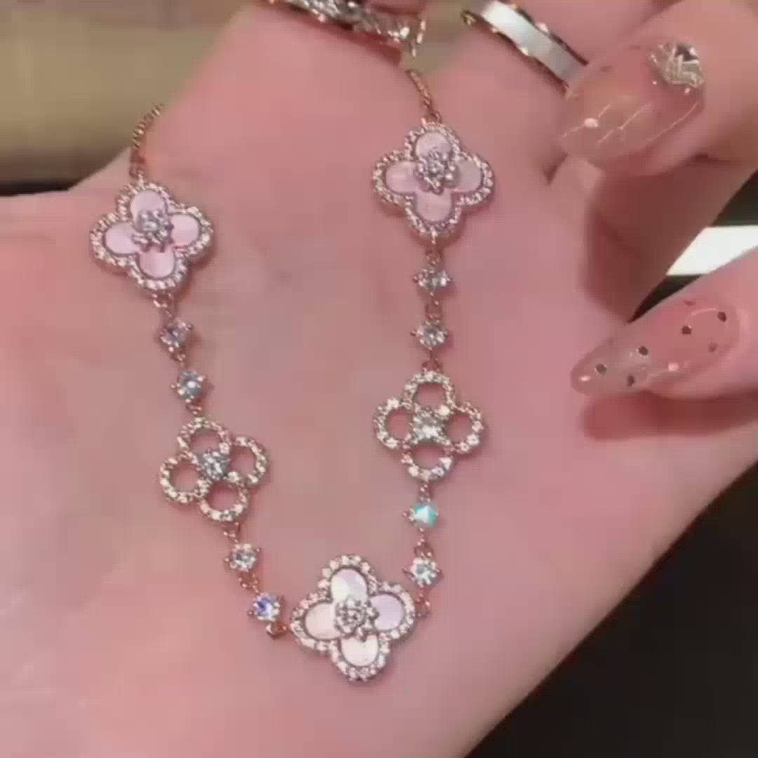 Sakura Clover Bracelet